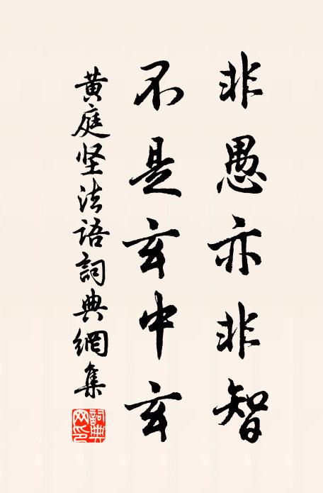 黄庭坚非愚亦非智,不是玄中玄书法作品欣赏