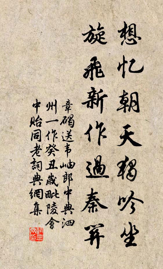 章碣想忆朝天独吟坐，旋飞新作过秦关书法作品欣赏