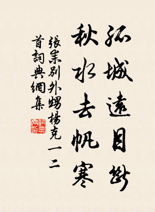 张耒孤城远目断，秋水去帆寒书法作品欣赏
