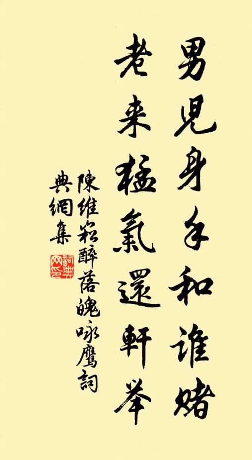 陈维崧男儿身手和谁赌！老来猛气还轩举书法作品欣赏