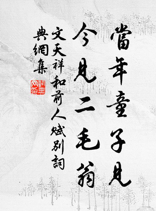 文天祥当年童子见，今见二毛翁书法作品欣赏