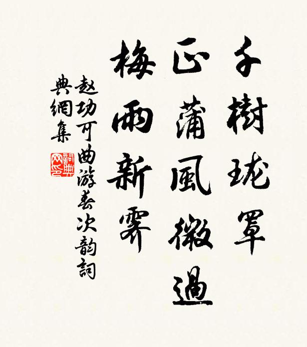 赵功可千树珑罩，正蒲风微过，梅雨新霁书法作品欣赏