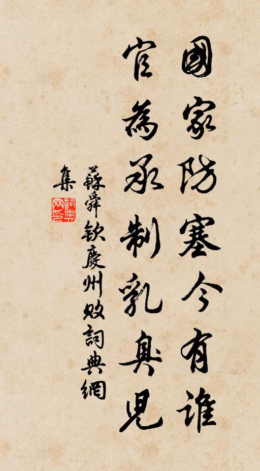 苏舜钦国家防塞今有谁？官为承制乳臭儿书法作品欣赏
