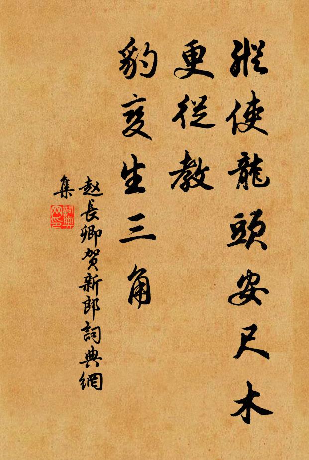 赵长卿纵使龙头安尺木，更从教、豹变生三角书法作品欣赏