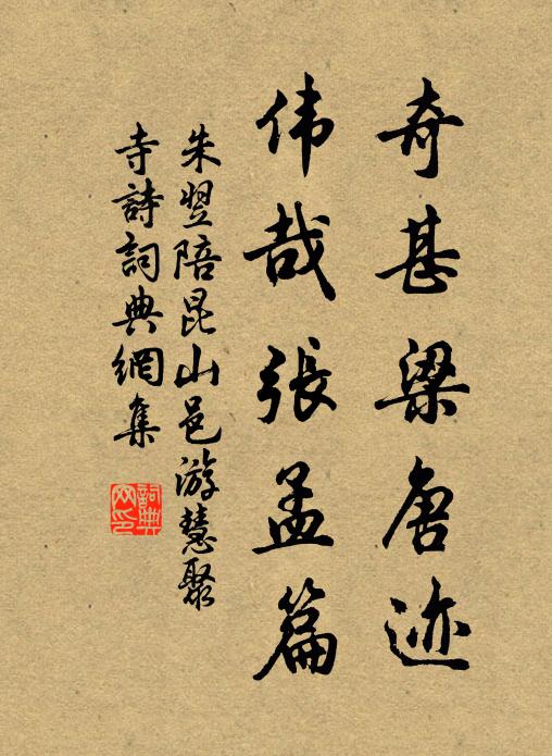 朱翌奇甚梁唐迹,伟哉张孟篇书法作品欣赏
