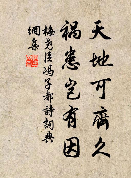 梅尧臣天地可齐久，祸患岂有因书法作品欣赏