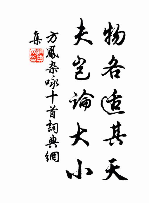 方凤物各适其天，夫岂论大小书法作品欣赏