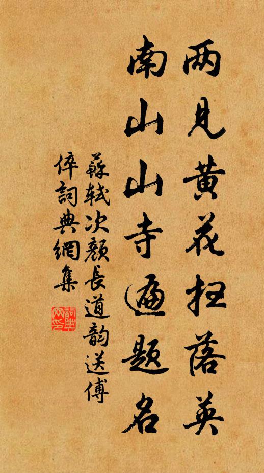 苏轼两见黄花扫落英，南山山寺遍题名书法作品欣赏