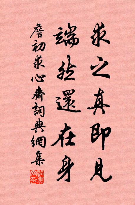 詹初求之真即见，端然还在身书法作品欣赏