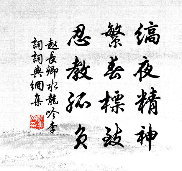赵长卿缟夜精神，繁春标致，忍教孤负书法作品欣赏