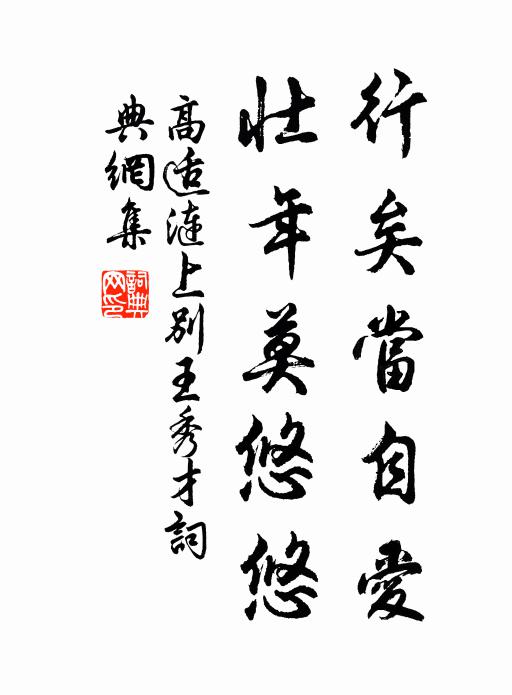 高适行矣当自爱，壮年莫悠悠书法作品欣赏