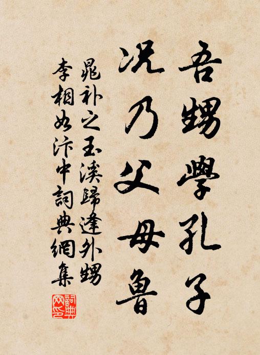晁补之吾甥学孔子，况乃父母鲁书法作品欣赏