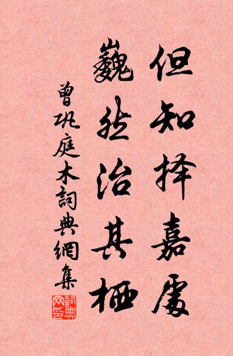 曾巩但知择嘉处,巍然治其栖书法作品欣赏