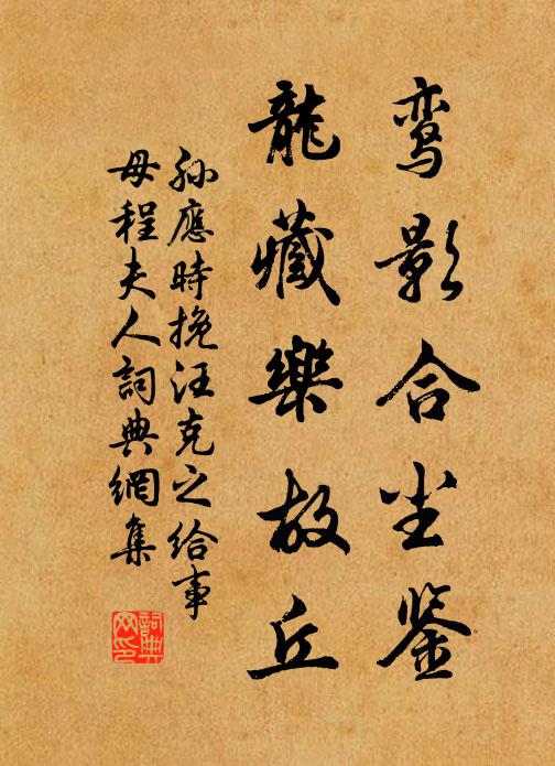 孙应时鸾影合尘鉴，龙藏乐故丘书法作品欣赏