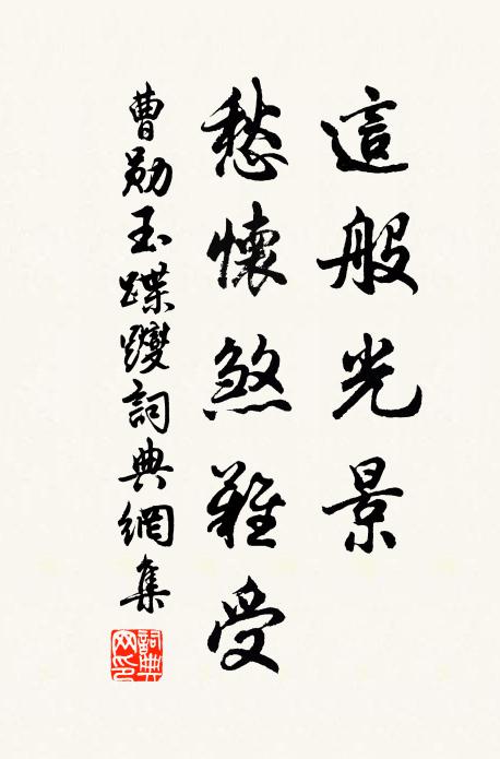曹勋这般光景，愁怀煞难受书法作品欣赏