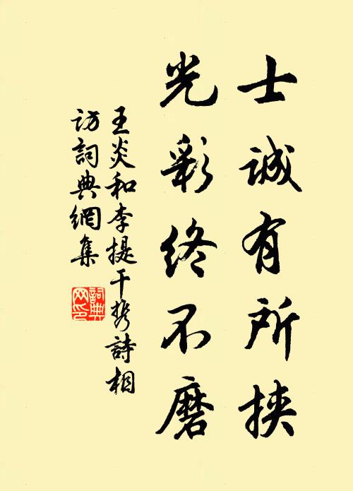 王炎士诚有所挟，光彩终不磨书法作品欣赏