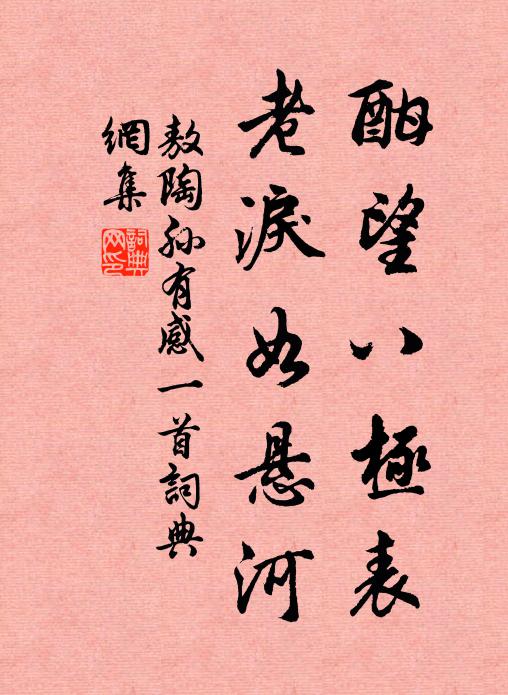 敖陶孙酣望八极表，老泪如悬河书法作品欣赏