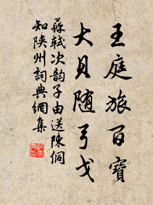 苏轼王庭旅百宝，大贝随弓戈书法作品欣赏