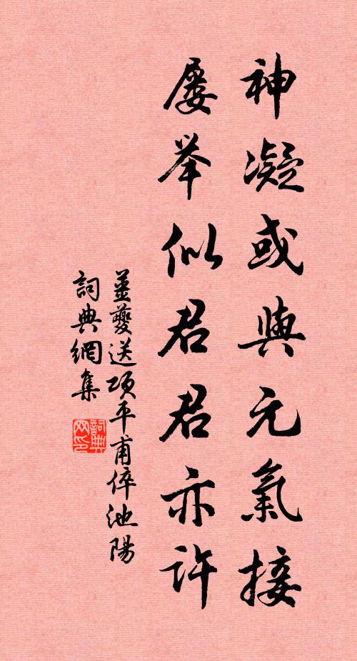 姜夔神凝或与元气接，屡举似君君亦许书法作品欣赏