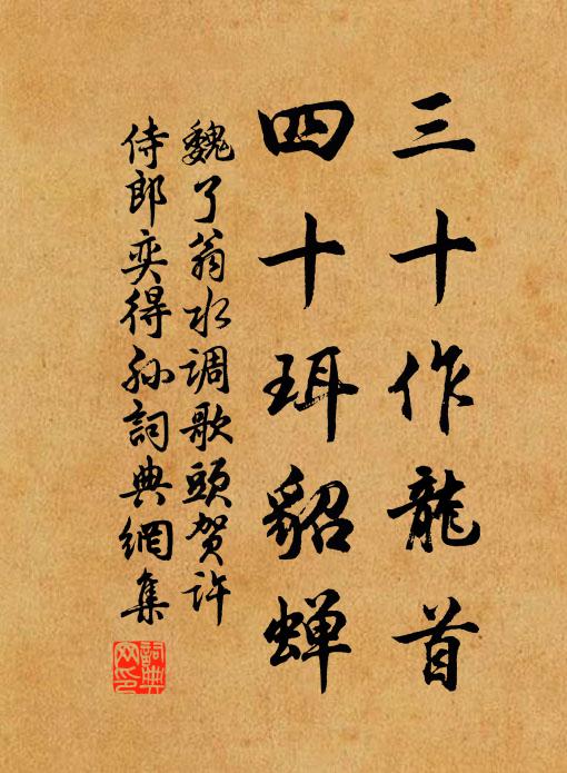 魏了翁三十作龙首，四十珥貂蝉书法作品欣赏
