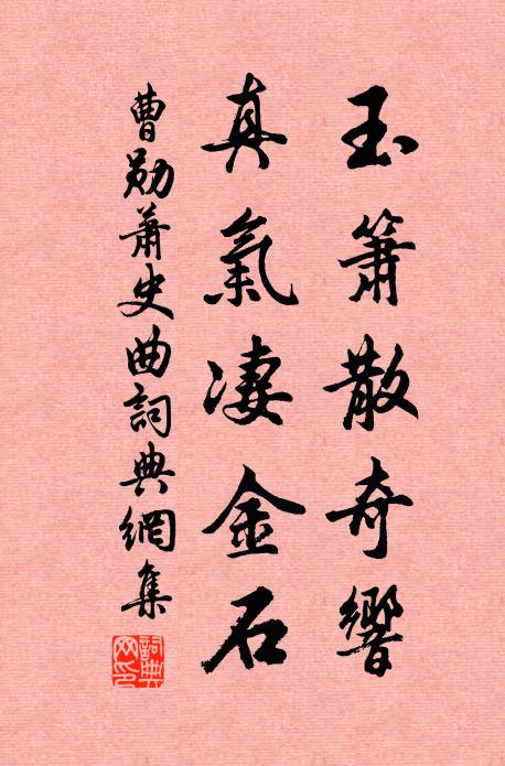 曹勋玉箫散奇响，真气凄金石书法作品欣赏