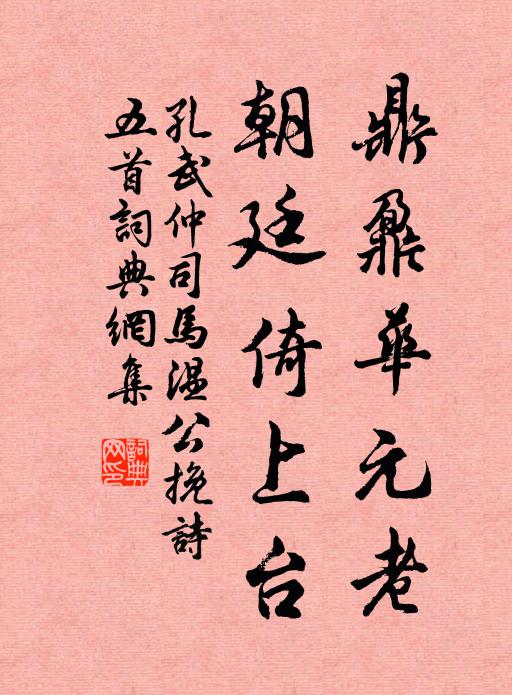 孔武仲鼎鼐华元老，朝廷倚上台书法作品欣赏