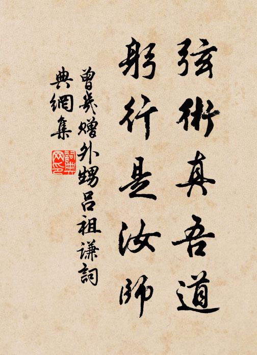 曾几弦术真吾道，躬行是汝师书法作品欣赏