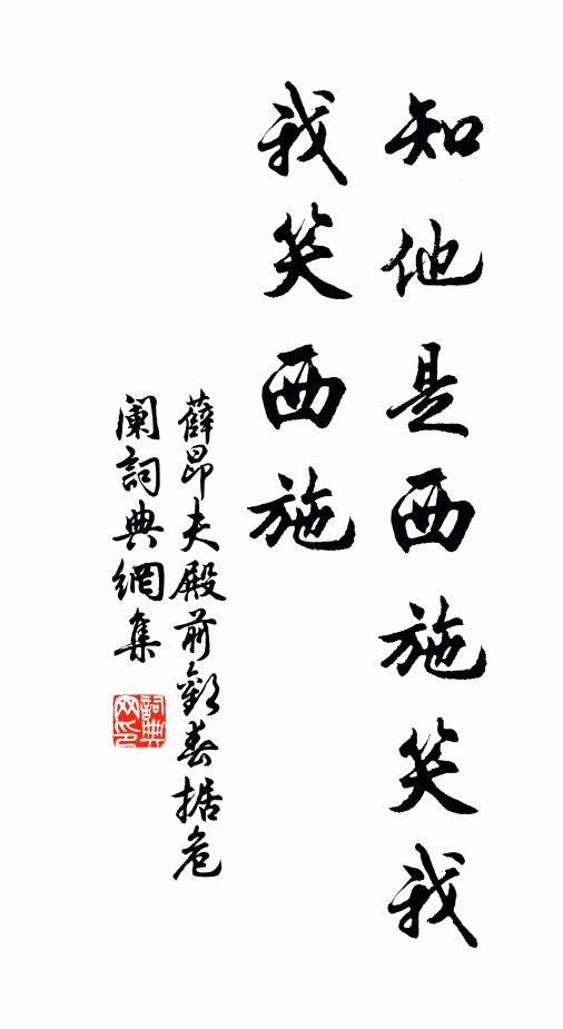 薛昂夫知他是西施笑我,我笑西施?书法作品欣赏