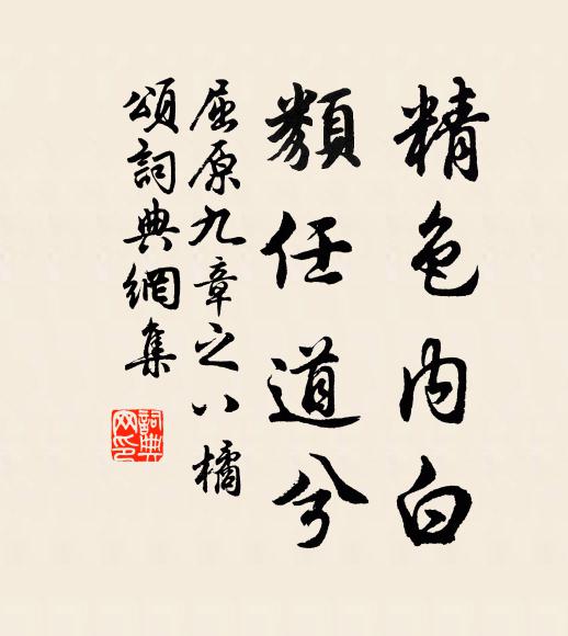 屈原精色内白，类任道兮书法作品欣赏