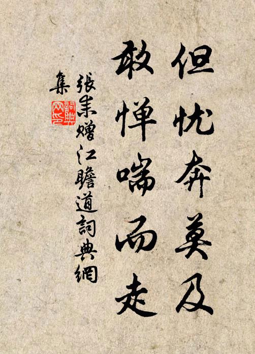 张耒但忧奔莫及,敢惮喘而走书法作品欣赏