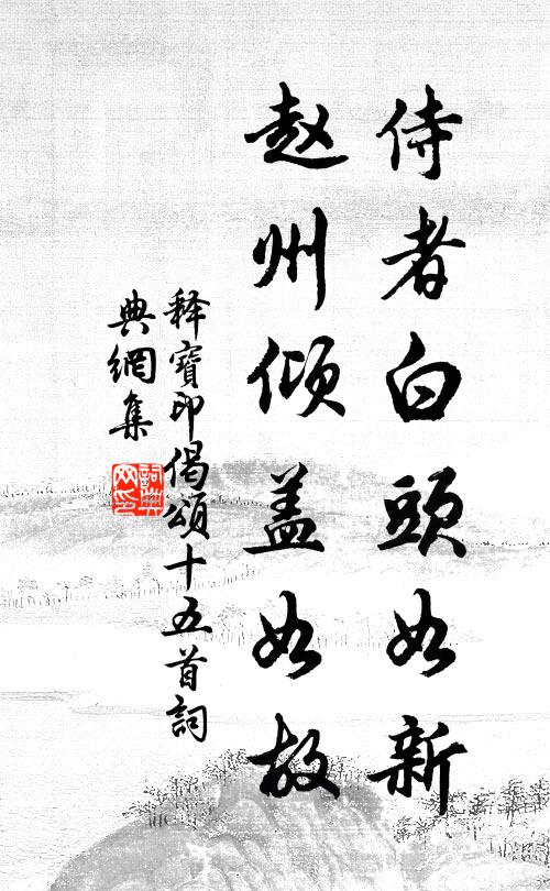 释宝印侍者白头如新，赵州倾盖如故书法作品欣赏