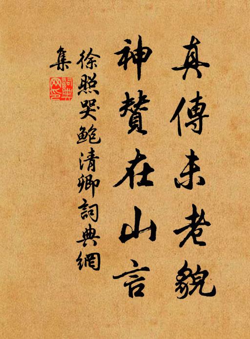 徐照真传未老貌，神赞在山言书法作品欣赏