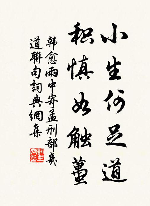 韩愈小生何足道，积慎如触虿书法作品欣赏