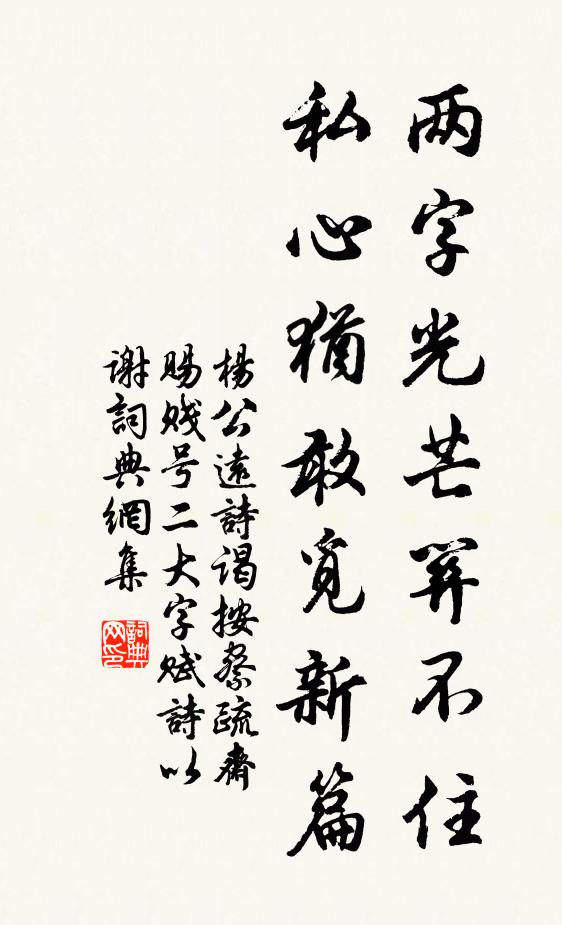 杨公远两字光芒关不住，私心犹敢觅新篇书法作品欣赏