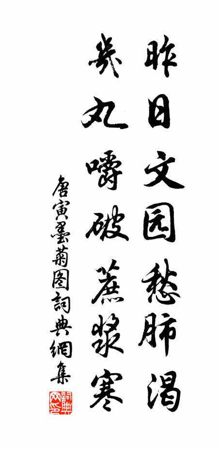 唐寅昨日文园愁肺渴，几丸嚼破蔗浆寒书法作品欣赏