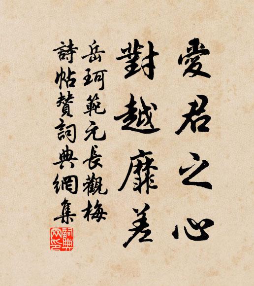 岳珂爱君之心，对越靡差书法作品欣赏