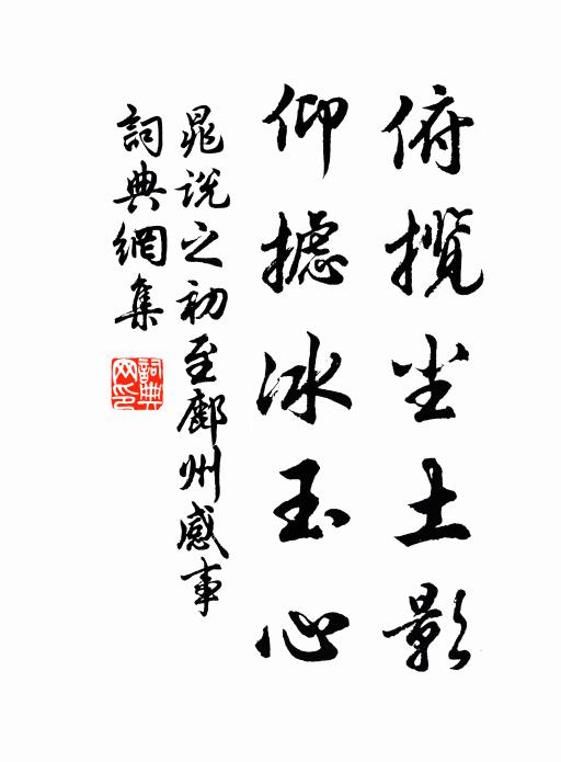 晁说之俯揽尘土影,仰摅冰玉心书法作品欣赏