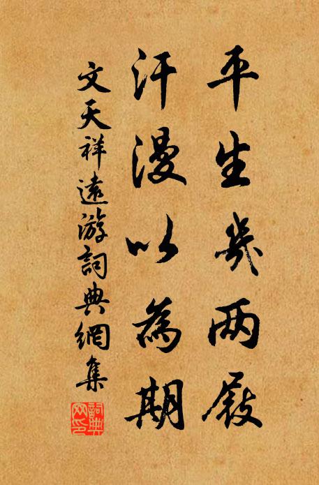 文天祥平生几两屐，汗漫以为期书法作品欣赏