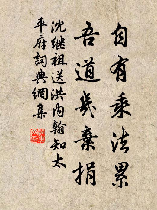 沈继祖自有乘法累，吾道几弃捐书法作品欣赏