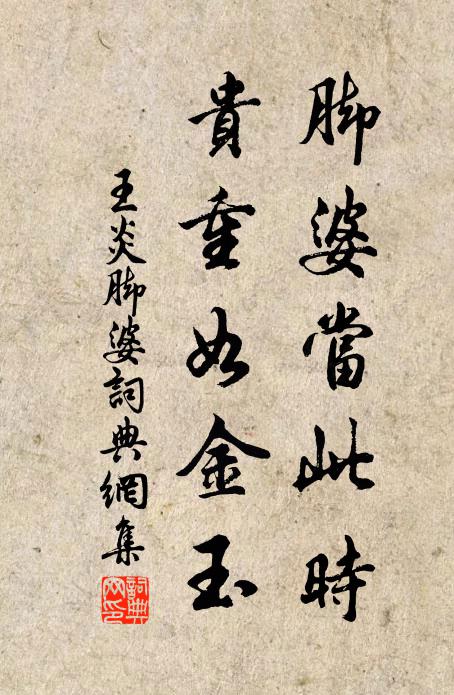 王炎脚婆当此时，贵重如金玉书法作品欣赏