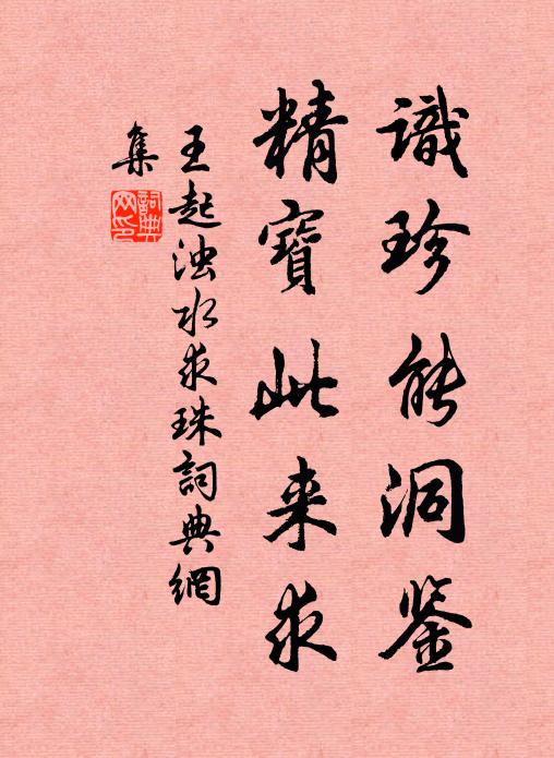 王起识珍能洞鉴，精宝此来求书法作品欣赏