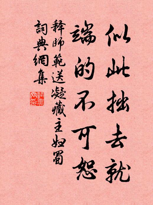 释师范似此拙去就，端的不可恕书法作品欣赏