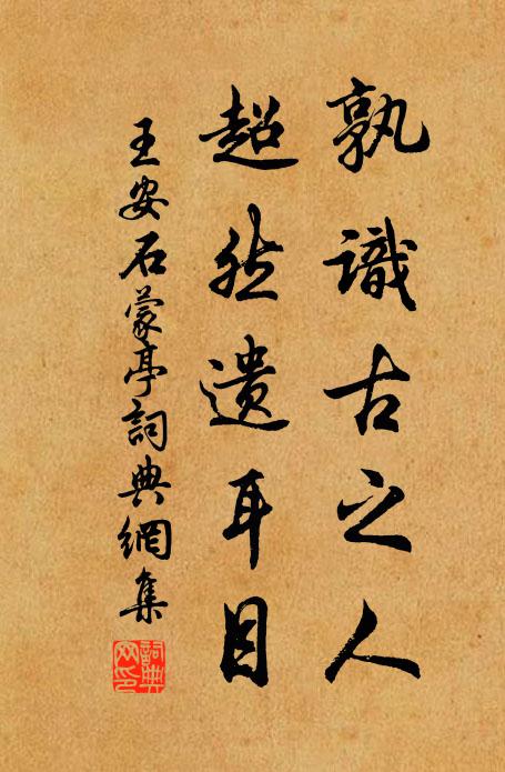 王安石孰识古之人，超然遗耳目书法作品欣赏