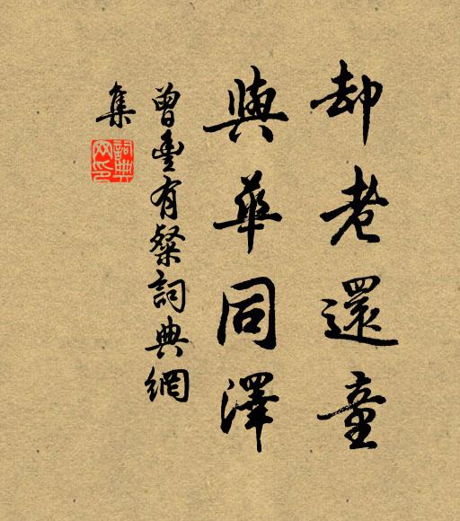 曾丰却老还童,与华同泽书法作品欣赏