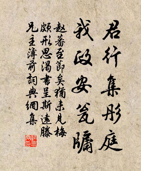 赵蕃君行集彤庭，我政安瓮牖书法作品欣赏