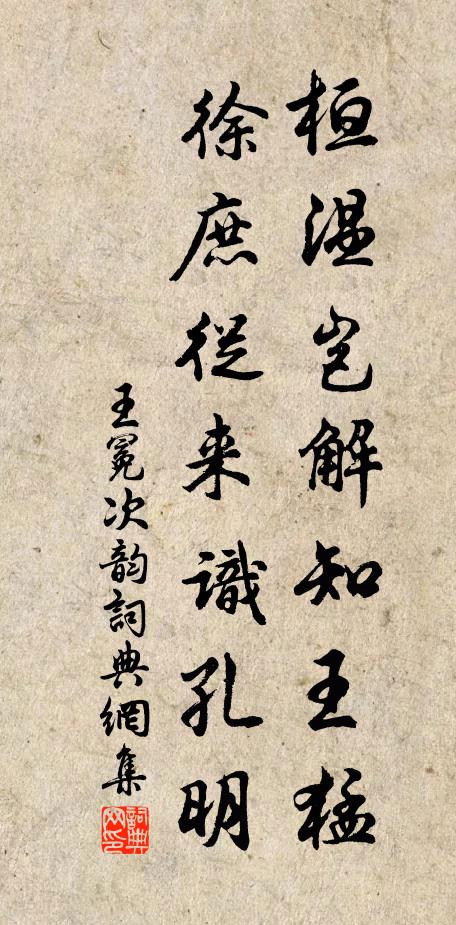 王冕桓温岂解知王猛，徐庶从来识孔明书法作品欣赏