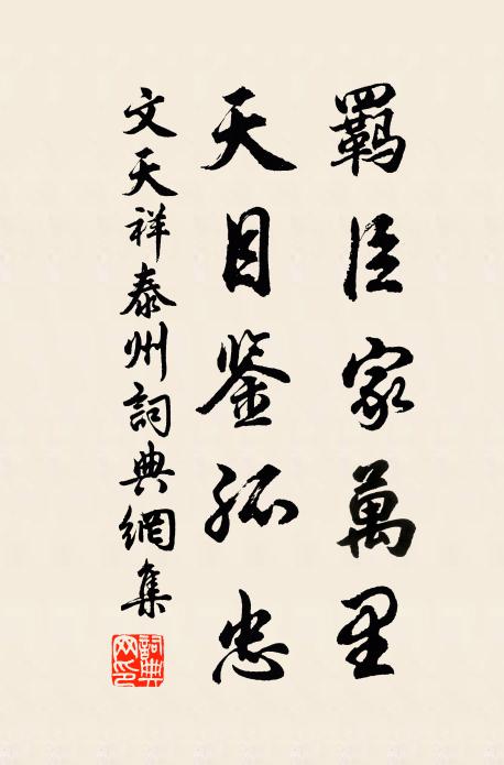 文天祥羁臣家万里，天目鉴孤忠书法作品欣赏