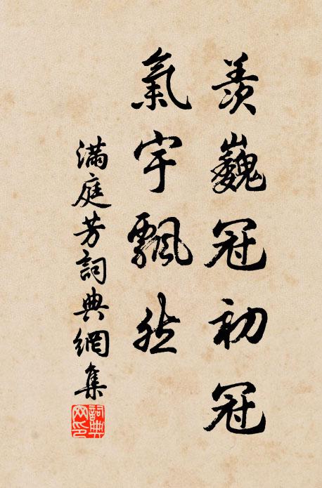 佚名羡巍冠初冠，气宇飘然书法作品欣赏