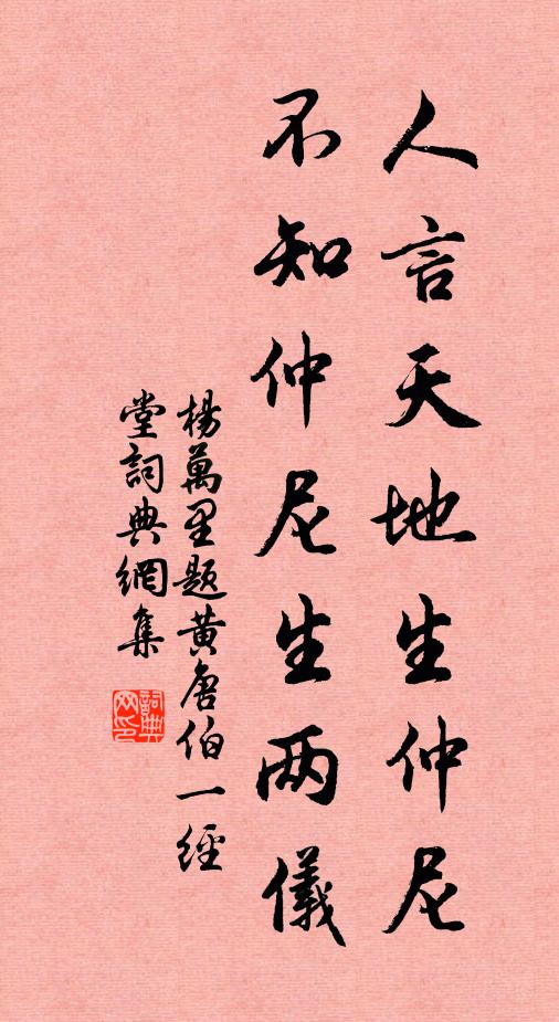 杨万里人言天地生仲尼，不知仲尼生两仪书法作品欣赏