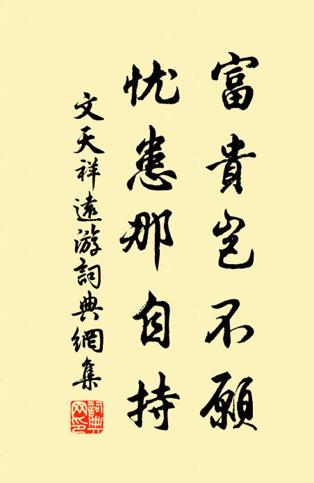 文天祥富贵岂不愿，忧患那自持书法作品欣赏